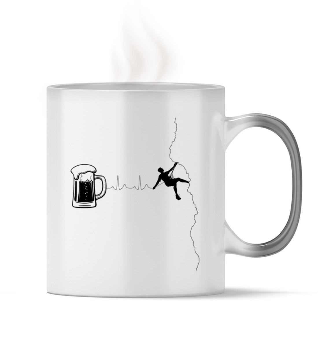 Herzschlag Bergsteiger und Bier - Zauber Tasse Default Title