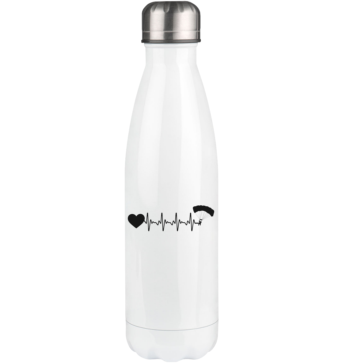 Heartbeat Heart and Paragliding - Edelstahl Thermosflasche berge 500ml