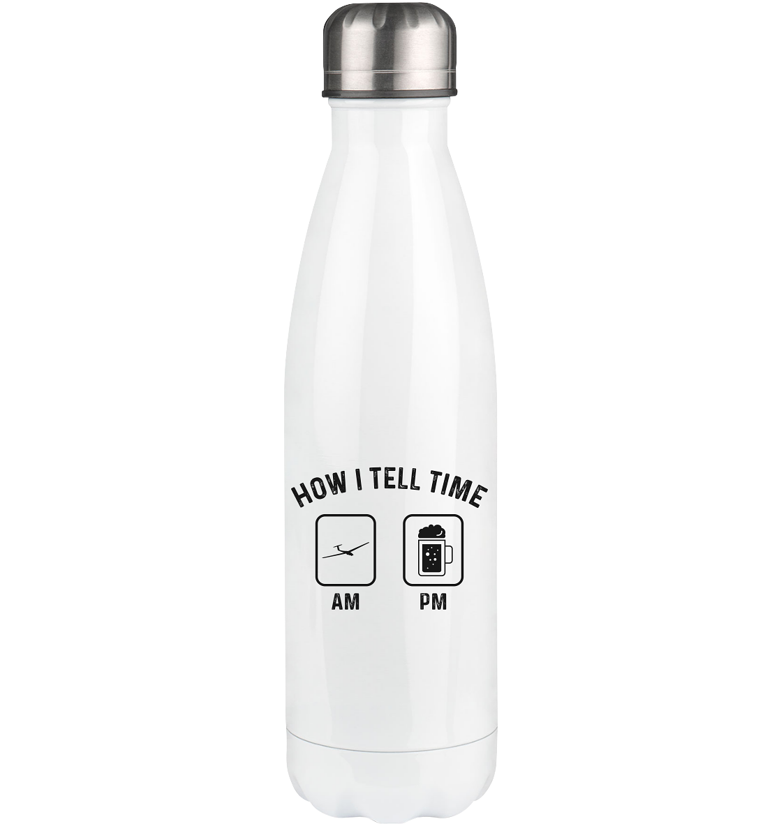 How I Tell Time Am Pm 2 - Edelstahl Thermosflasche berge 500ml