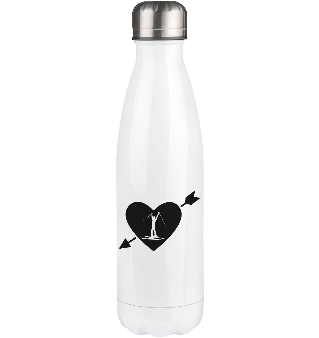 Arrow Heart and Skiing 1 - Edelstahl Thermosflasche klettern ski 500ml