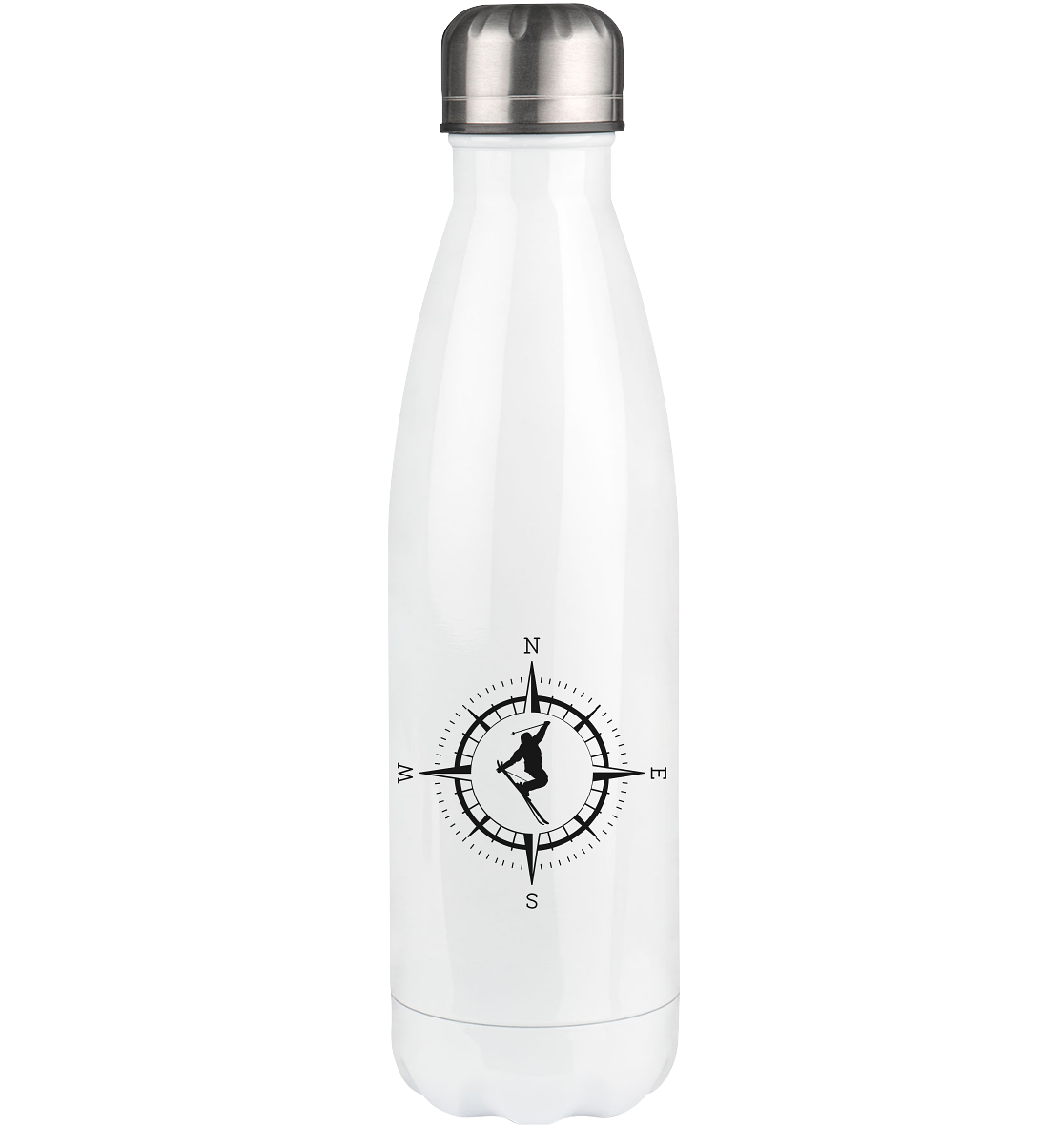 Compass and Skiing - Edelstahl Thermosflasche klettern ski 500ml