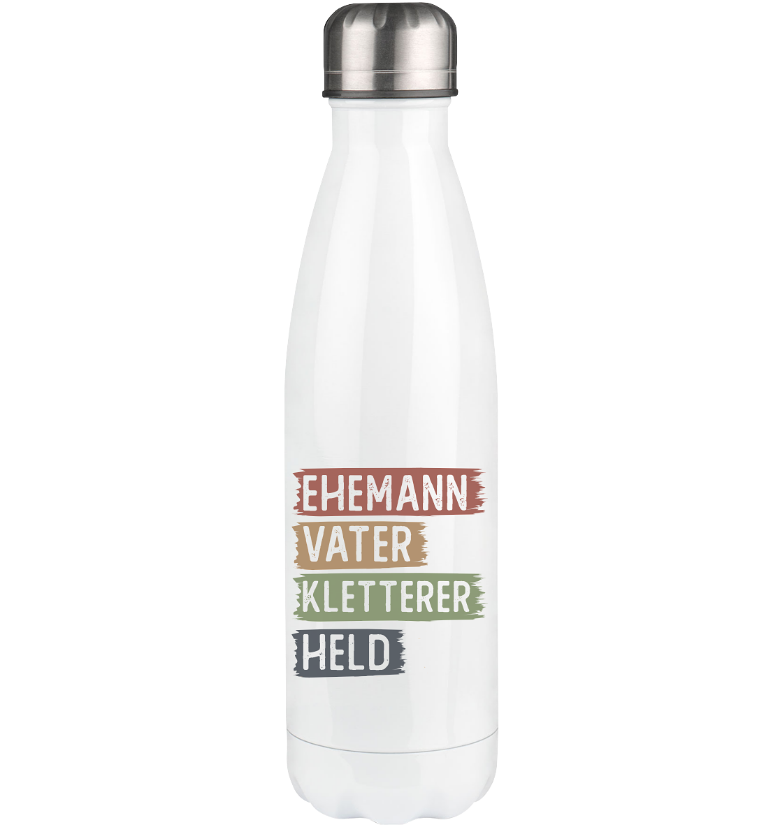 Ehemann, Vater, Kletterer, Held - Edelstahl Thermosflasche klettern 500ml