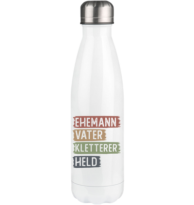 Ehemann, Vater, Kletterer, Held - Edelstahl Thermosflasche klettern 500ml