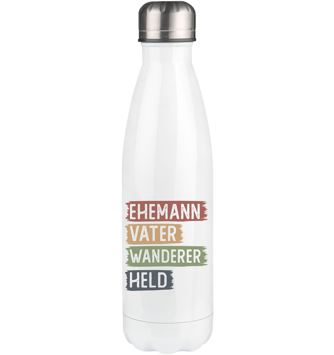 Ehemann, Vater, Wanderer, Held - Edelstahl Thermosflasche wandern 500ml