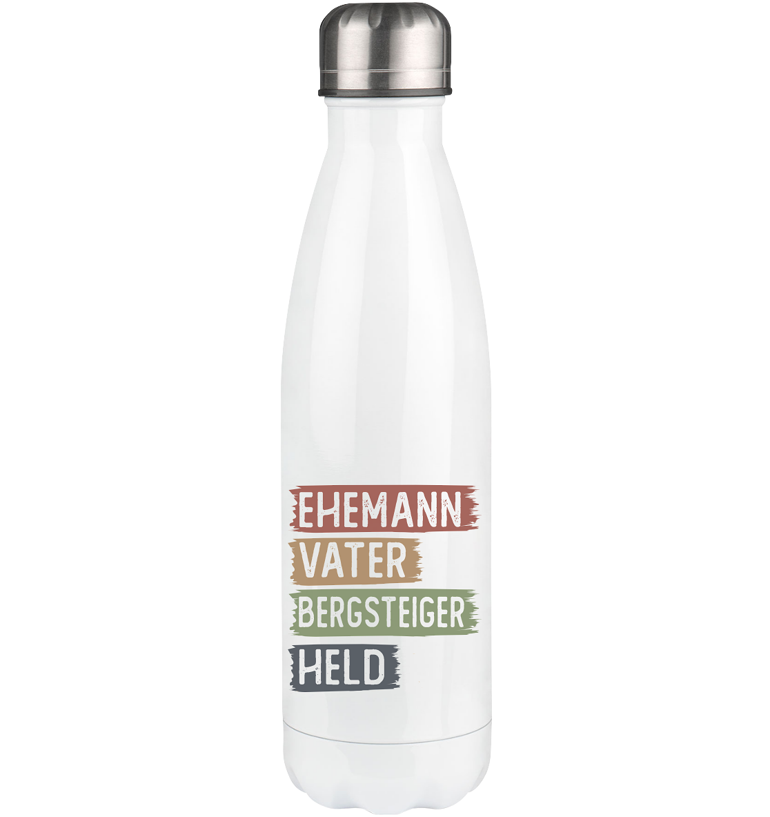 Ehemann, Vater, Bergsteiger, Held - Edelstahl Thermosflasche berge klettern 500ml