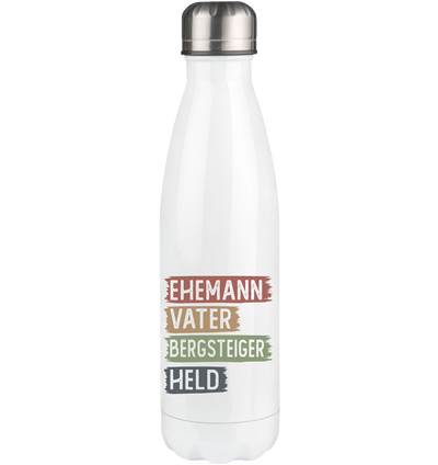 Ehemann, Vater, Bergsteiger, Held - Edelstahl Thermosflasche berge klettern 500ml