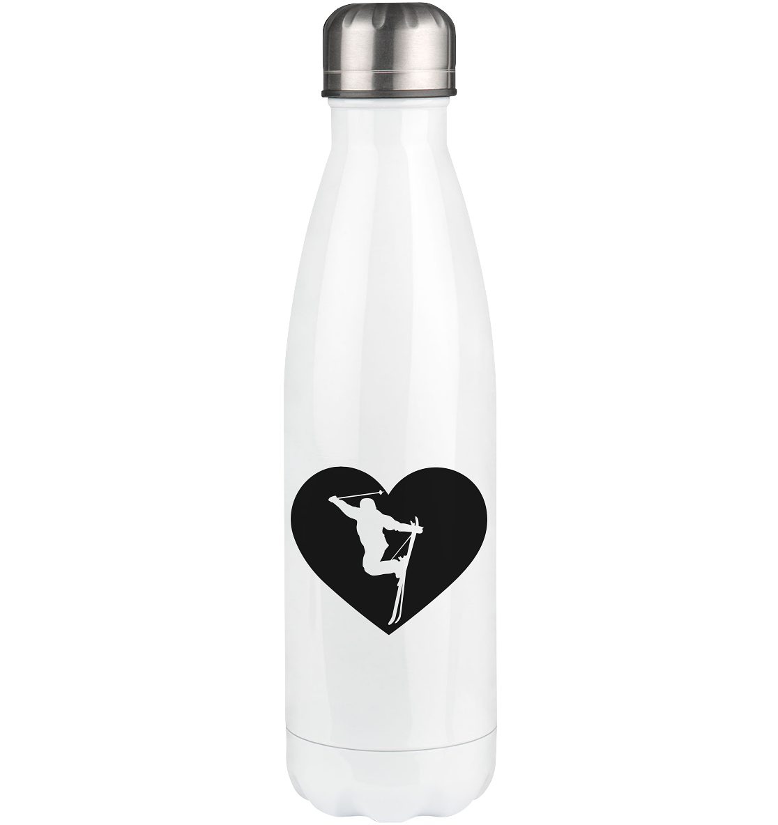 Heart 1 and Skiing - Edelstahl Thermosflasche klettern ski 500ml