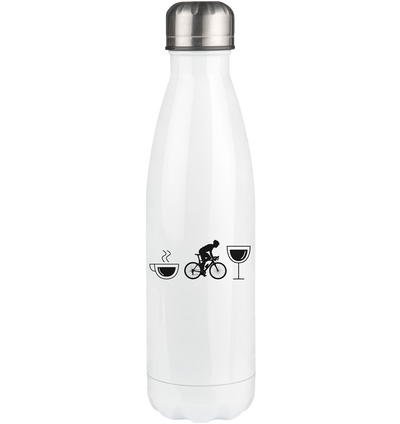 Coffee Wine and Cycling - Edelstahl Thermosflasche fahrrad 500ml