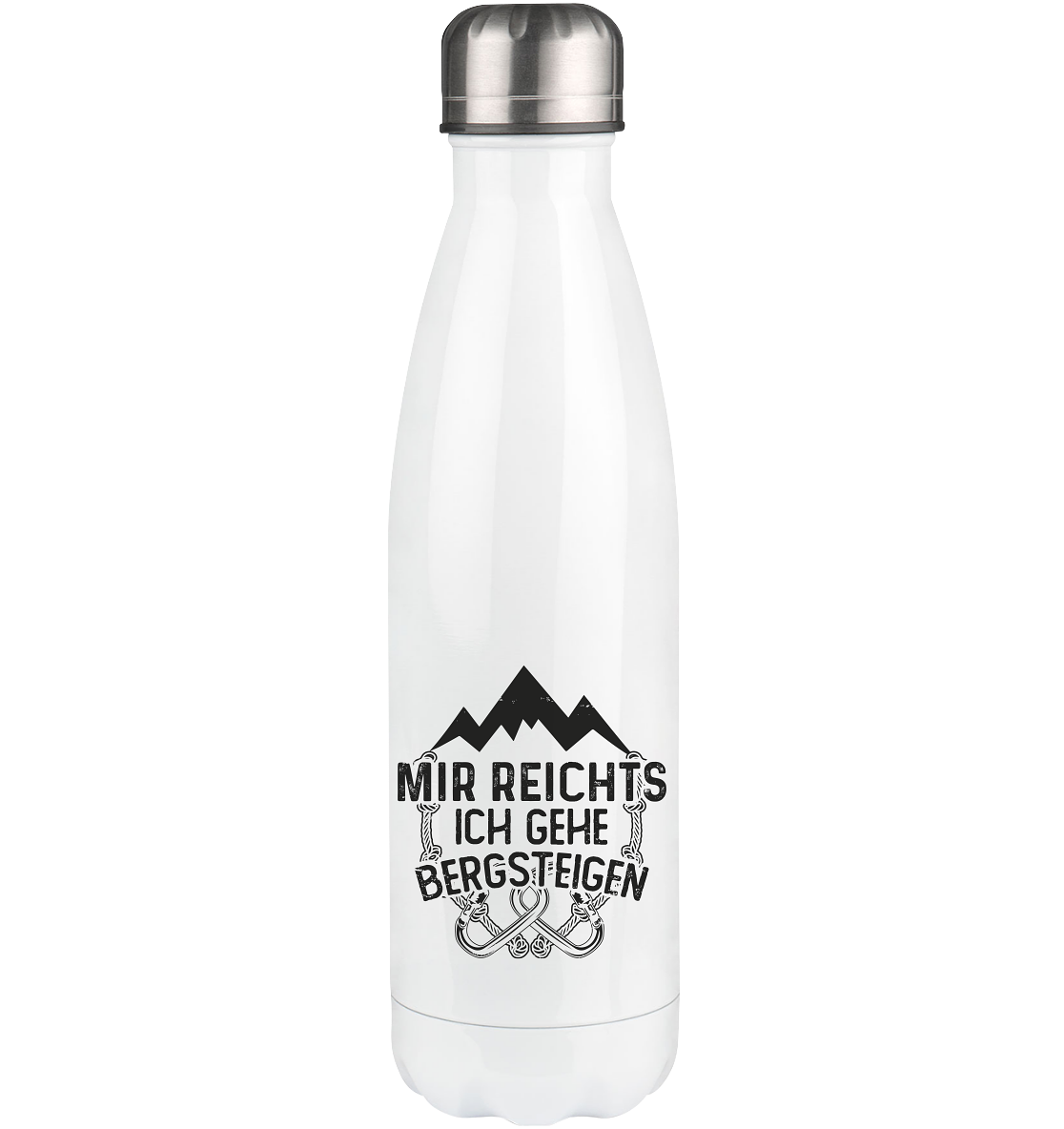 Mir reichts ich geh bergsteigen - Edelstahl Thermosflasche berge klettern 500ml