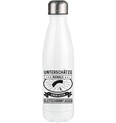 Unterschatze Niemals Einen Alten Gleitschirmflieger - Edelstahl Thermosflasche berge 500ml