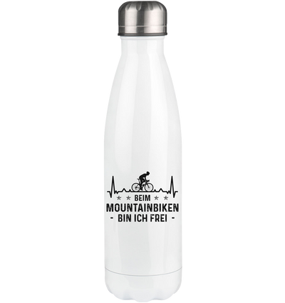 Beim Mountainbiken Bin Ich Frei 3 - Edelstahl Thermosflasche fahrrad 500ml