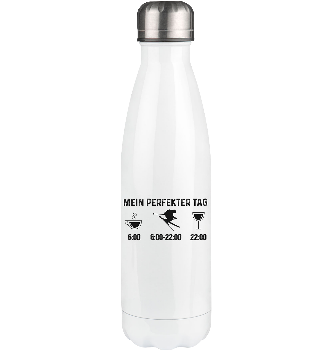 Mein Perfekter Tag - Edelstahl Thermosflasche klettern ski 500ml