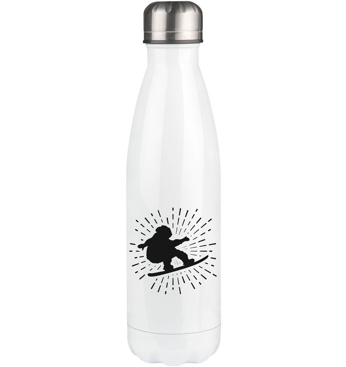 Firework and Snowbarding - Edelstahl Thermosflasche snowboarden 500ml