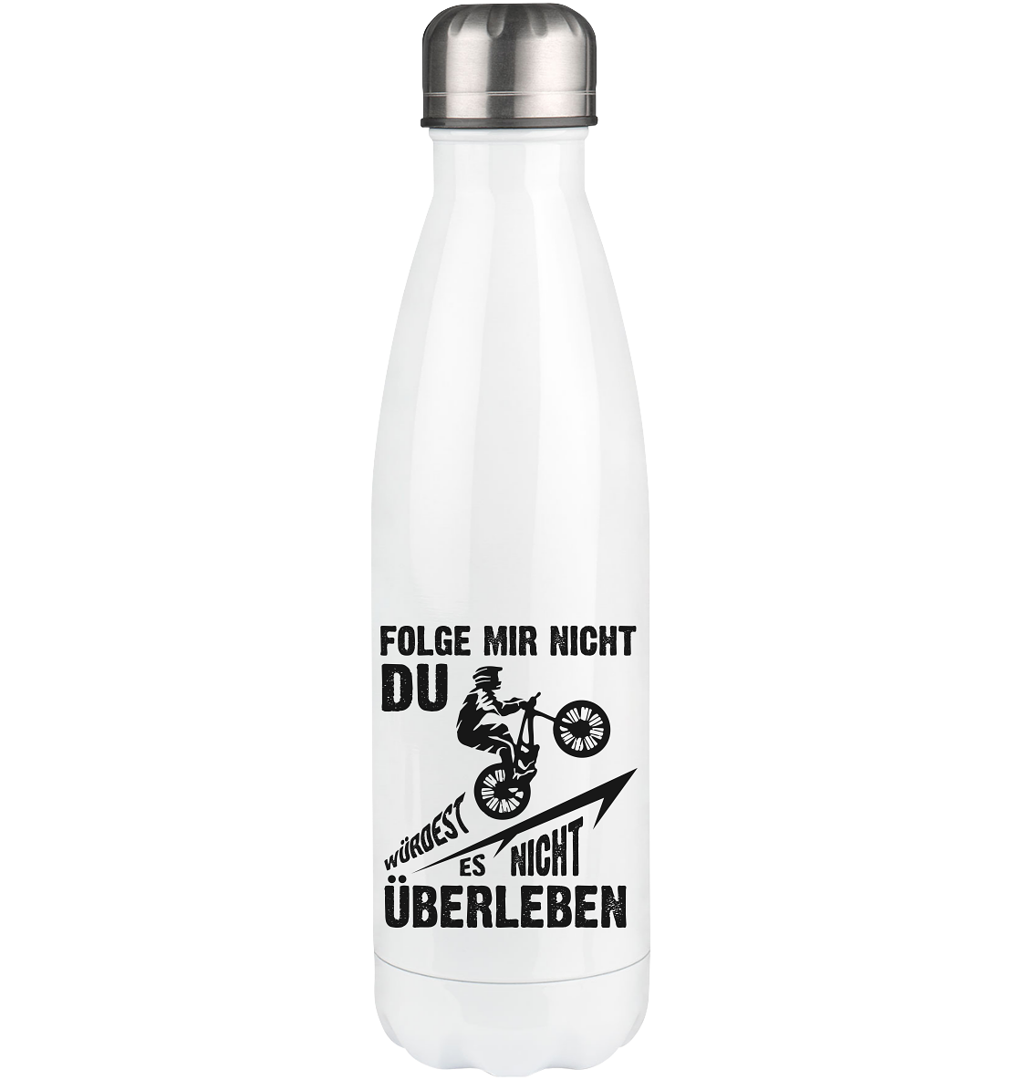 Folge Mir Nicht - Edelstahl Thermosflasche mountainbike 500ml