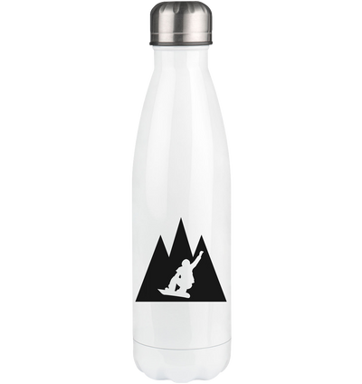 Triangle Mountain and Snowboarding - Edelstahl Thermosflasche snowboarden 500ml