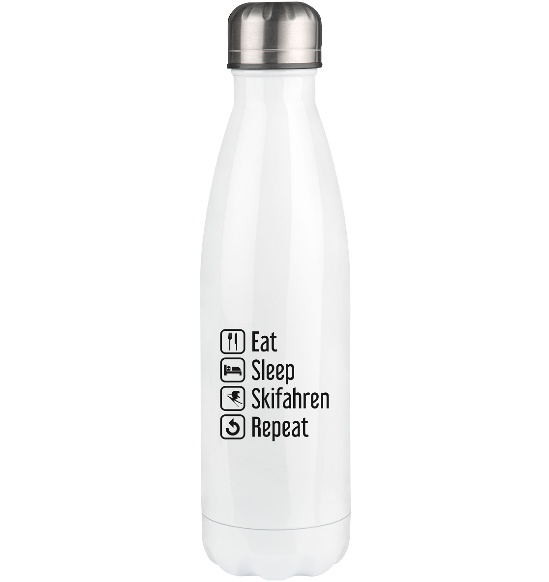 Eat Sleep Skifahren Repeat - Edelstahl Thermosflasche klettern ski 500ml