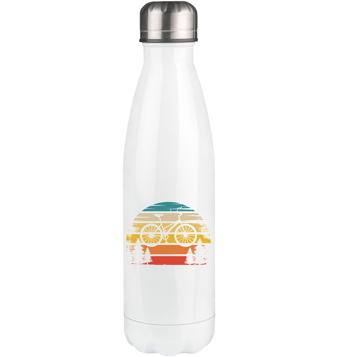 Retro Sun and Bicycle - Edelstahl Thermosflasche fahrrad 500ml