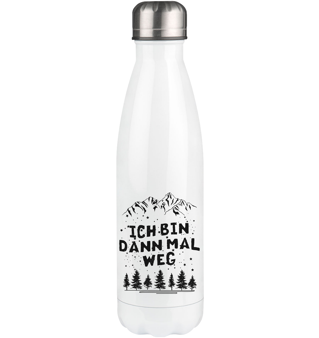 Bin dann mal weg - Edelstahl Thermosflasche wandern 500ml