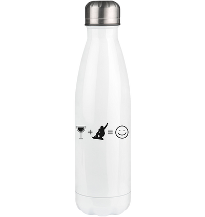 Wine Emoji and Snowboarding - Edelstahl Thermosflasche snowboarden 500ml