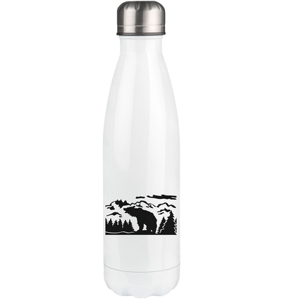 Berglandschaft und Bär - Edelstahl Thermosflasche berge camping 500ml