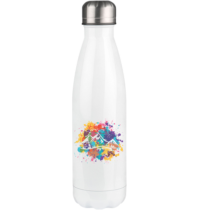 Colorful Splash and Mountain - Edelstahl Thermosflasche berge 500ml