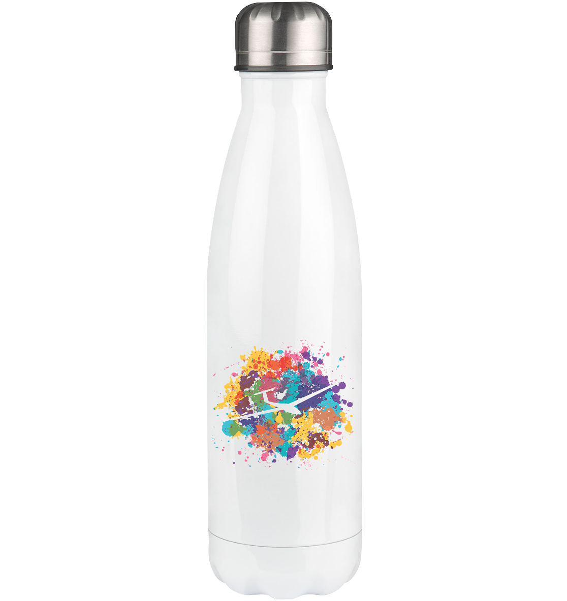 Colorful Splash and Sailplane - Edelstahl Thermosflasche berge 500ml