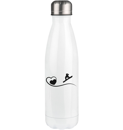 Heart 1 and Snowboarding - Edelstahl Thermosflasche snowboarden 500ml