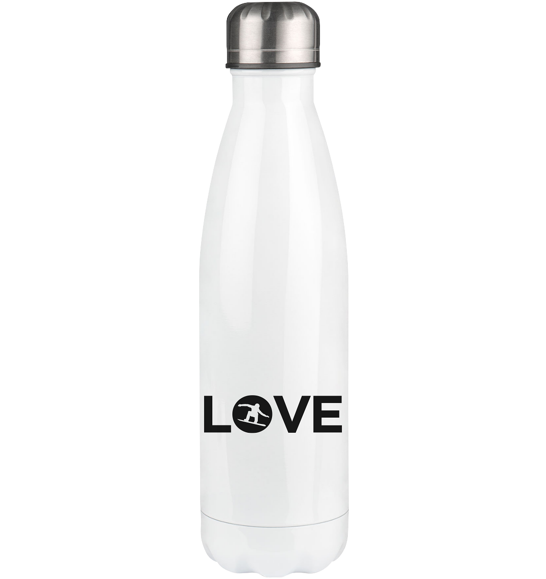 LOVE Snowboarder - Edelstahl Thermosflasche snowboarden 500ml