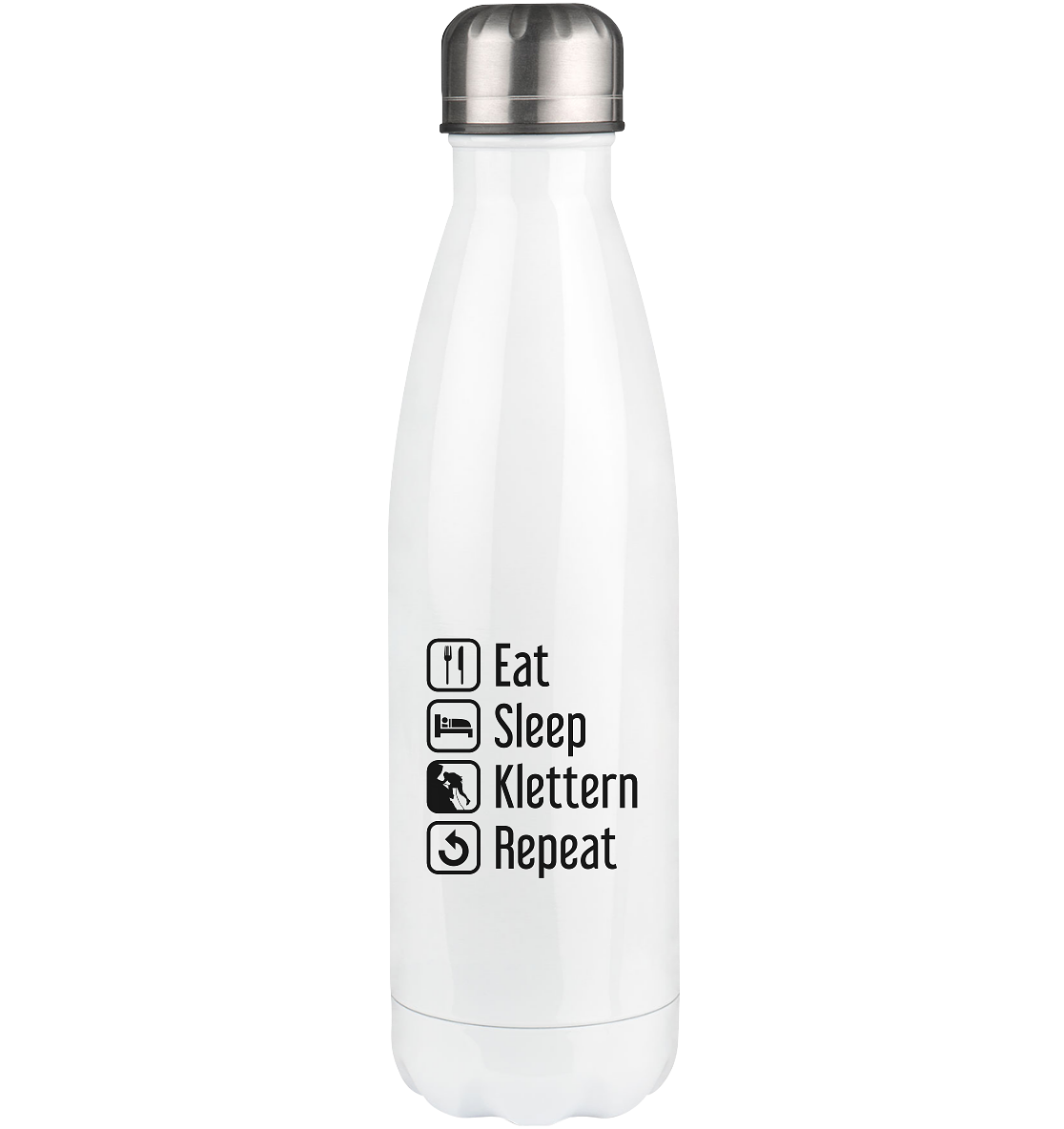 Eat Sleep Klettern Repeat - Edelstahl Thermosflasche klettern 500ml