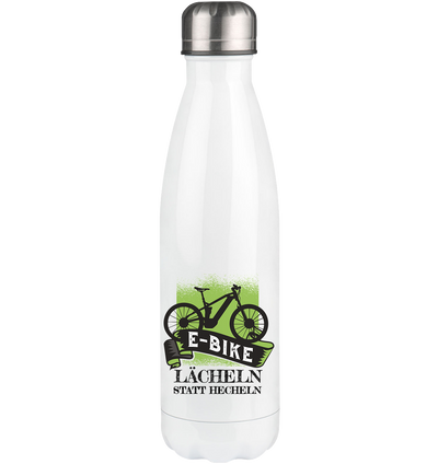 E-Bike - Lächeln statt hecheln - Edelstahl Thermosflasche e-bike 500ml