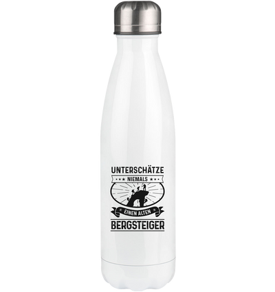 Unterschatze Niemals Einen Alten Bergsteiger - Edelstahl Thermosflasche klettern 500ml