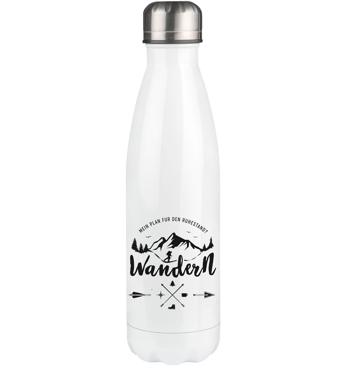 Mein Plan für den Ruhestand Wandern - Edelstahl Thermosflasche wandern 500ml