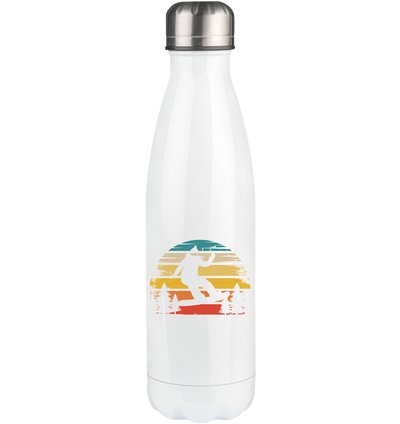 Retro Sun and Snowboarding - Edelstahl Thermosflasche snowboarden 500ml