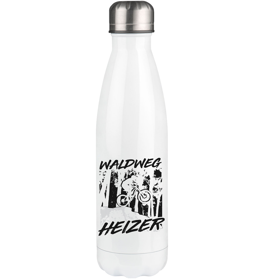 Waldweg Heizer - (F.W) - Edelstahl Thermosflasche fahrrad wandern 500ml