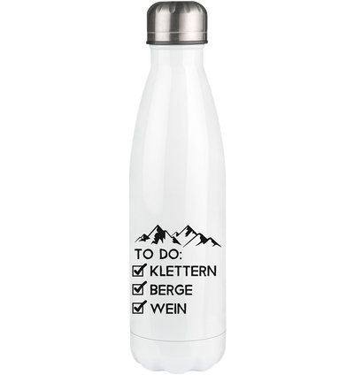 To Do Liste - Klettern, Berge, Wein - Edelstahl Thermosflasche klettern 500ml