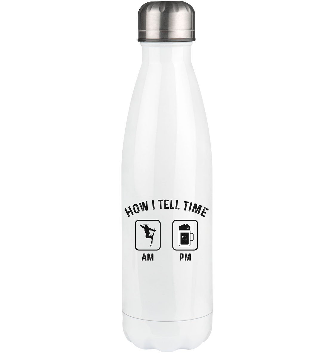 How I Tell Time Am Pm - Edelstahl Thermosflasche klettern ski 500ml