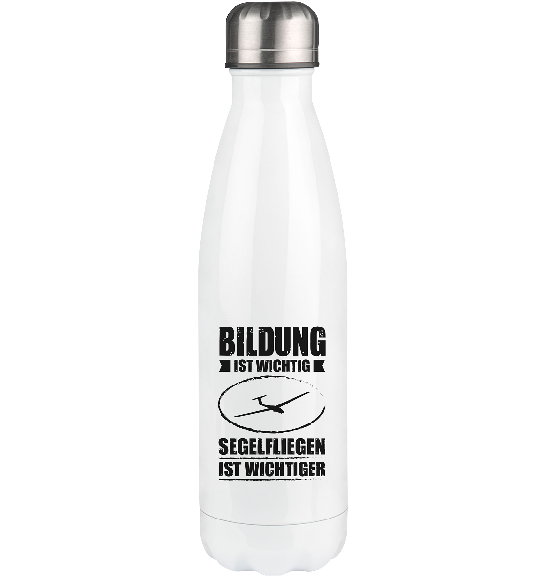 Bildung Ist Wichtig Segelfliegen Ist Wichtiger - Edelstahl Thermosflasche berge 500ml