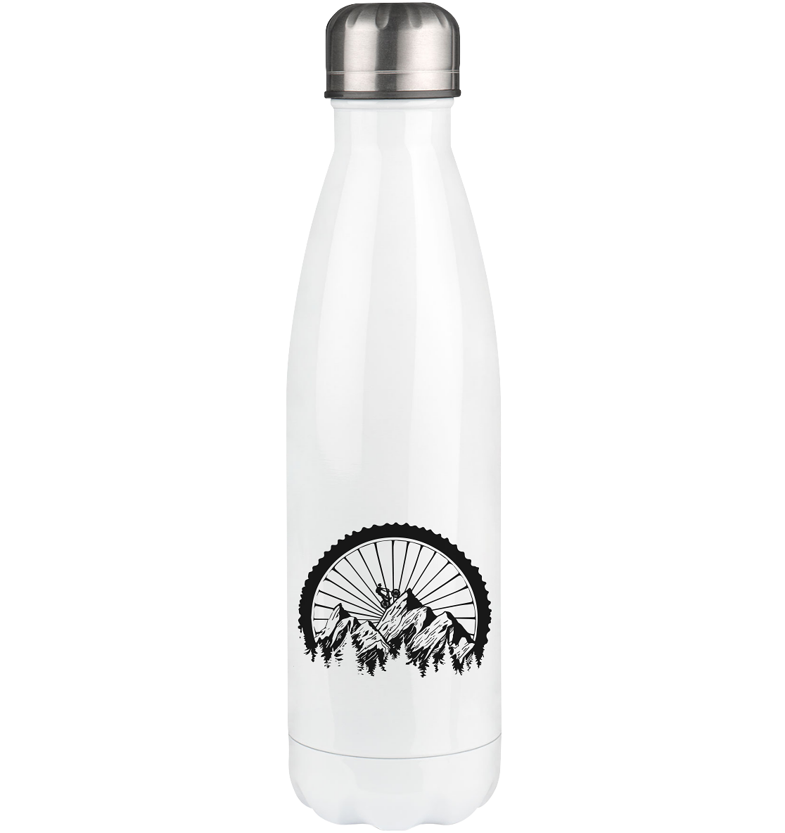 Mountainbike Geometrisch - Edelstahl Thermosflasche mountainbike 500ml