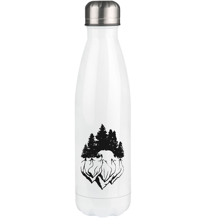 Bäume und Bär Abstrakt - Edelstahl Thermosflasche berge 500ml