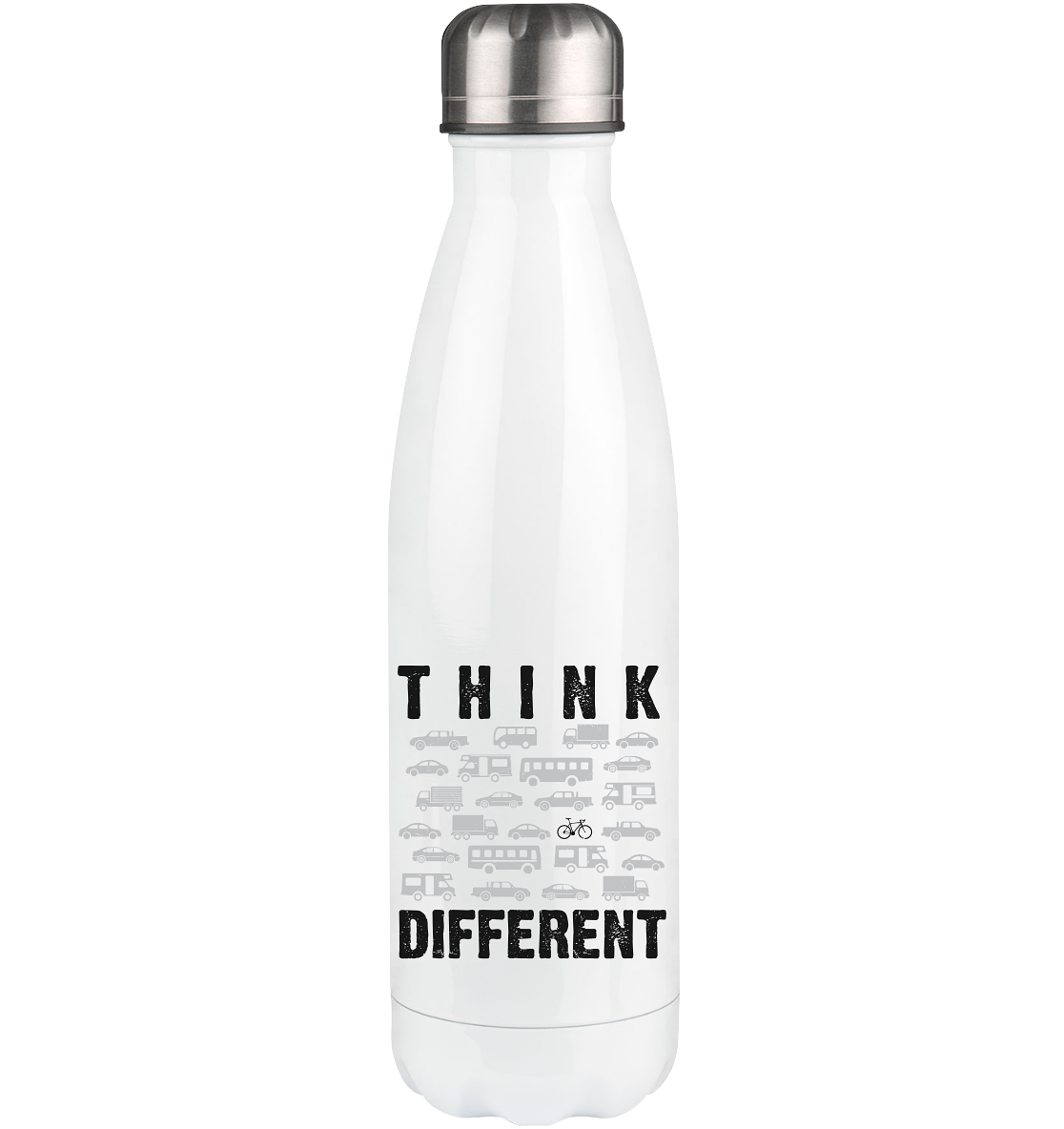 Think Different - Edelstahl Thermosflasche fahrrad 500ml