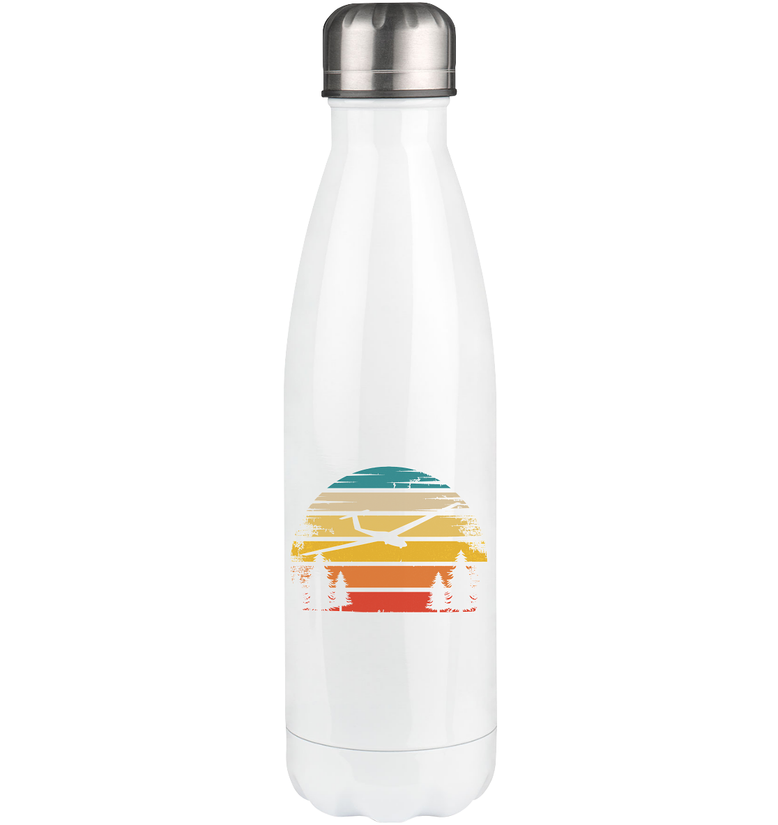 Retro Sun and Sailplane - Edelstahl Thermosflasche berge 500ml