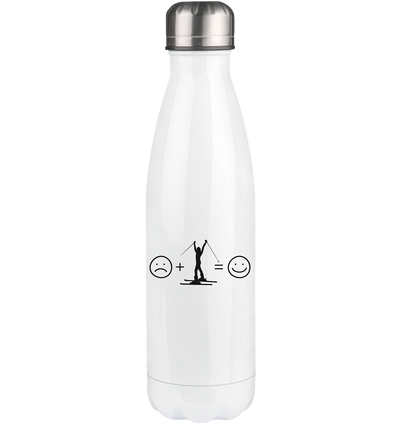 Emoji and Skiing - Edelstahl Thermosflasche klettern ski 500ml