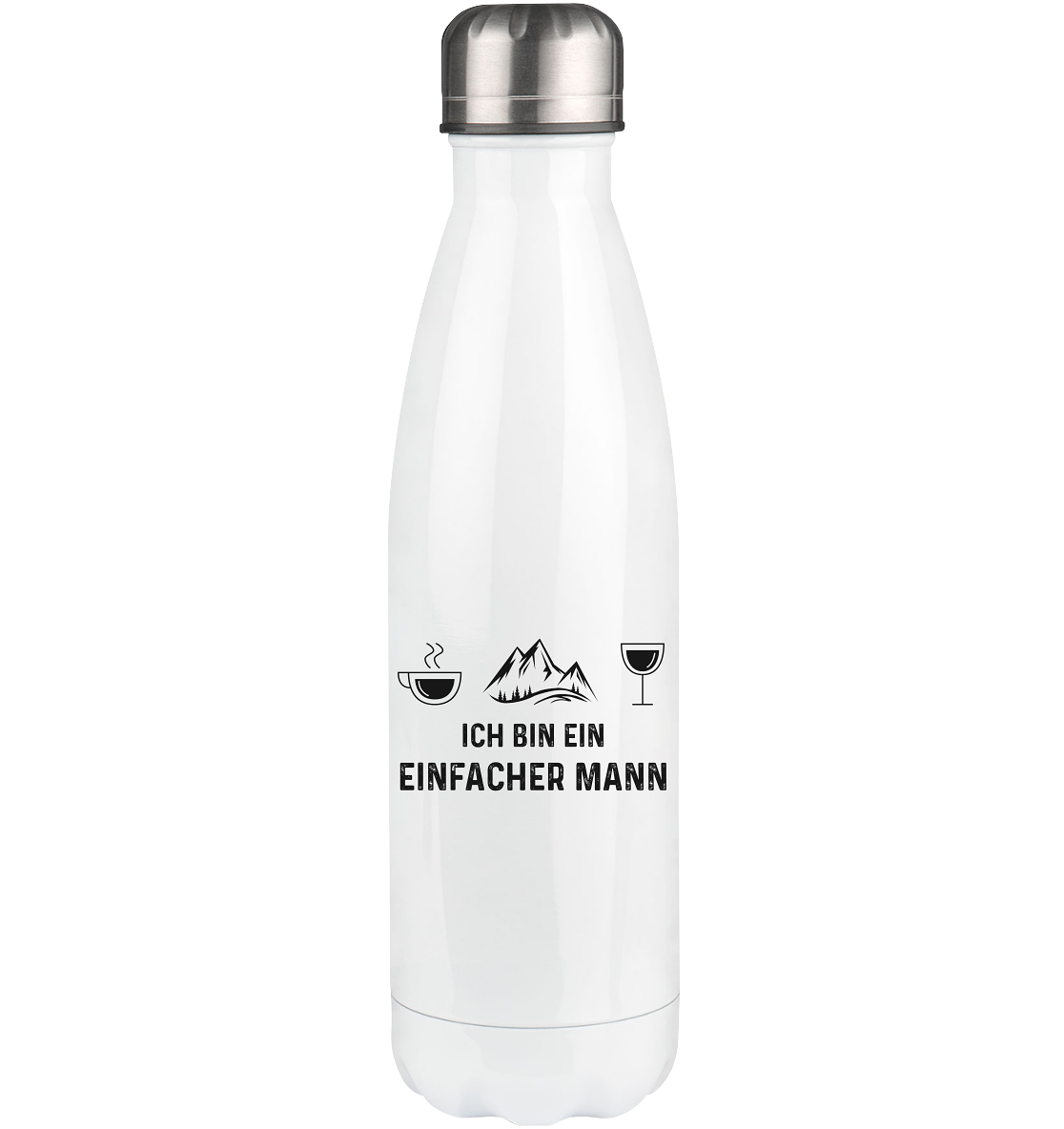 Ich Bin Ein Einfacher Mann - Edelstahl Thermosflasche berge 500ml