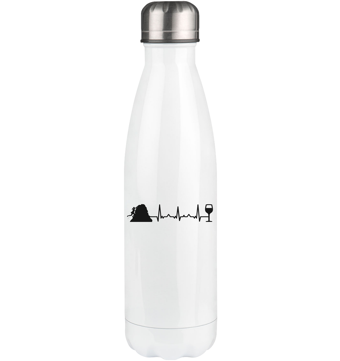 Heartbeat Wine and Climbing - Edelstahl Thermosflasche klettern 500ml