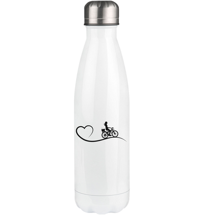 Heart and Cycling - Edelstahl Thermosflasche fahrrad 500ml