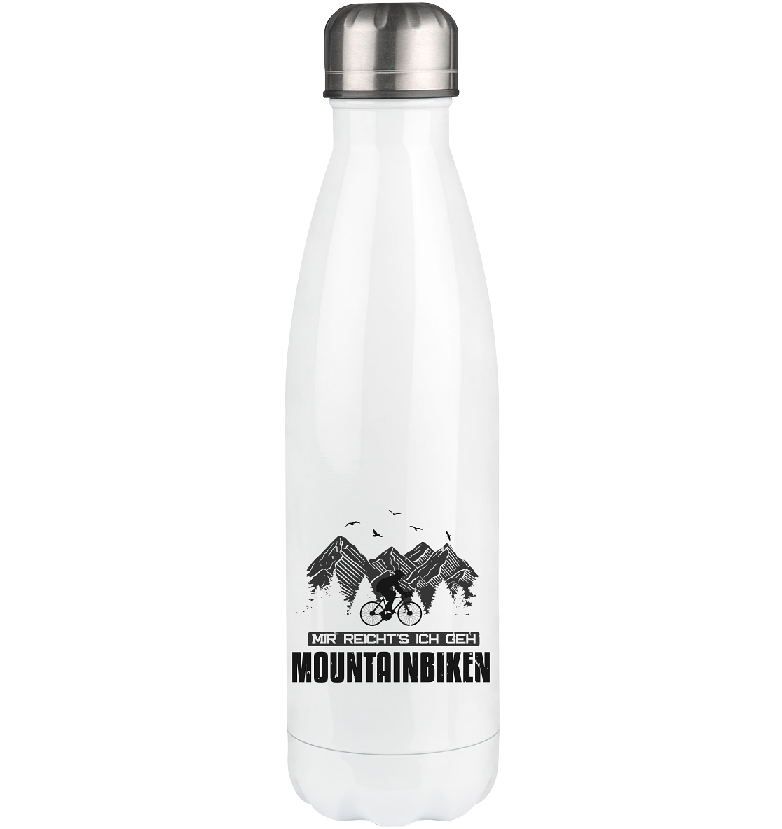 Mir reichts ich geh Mountainbiken - Edelstahl Thermosflasche mountainbike 500ml