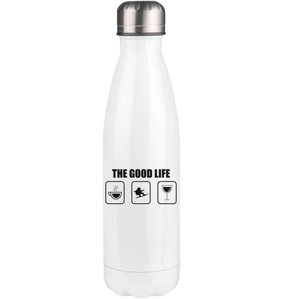 The Good Life - Edelstahl Thermosflasche snowboarden 500ml