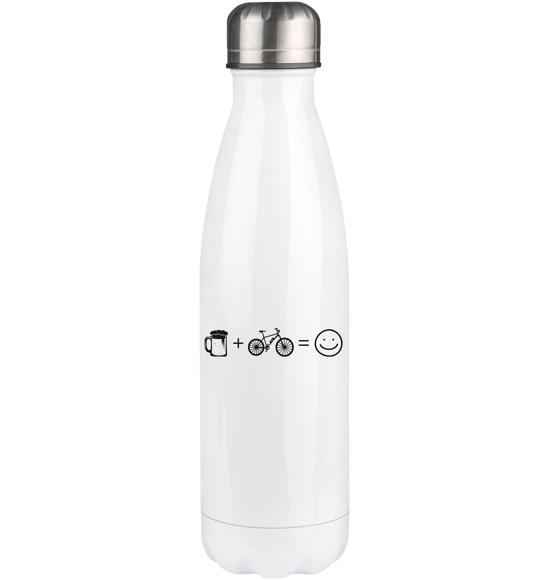 Beer Emoji and E-Bike - Edelstahl Thermosflasche e-bike 500ml