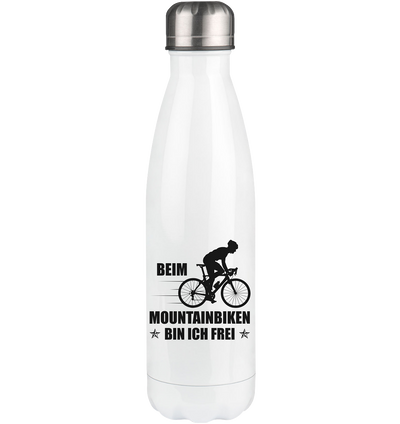 Beim Mountainbiken Bin Ich Frei 2 - Edelstahl Thermosflasche fahrrad 500ml