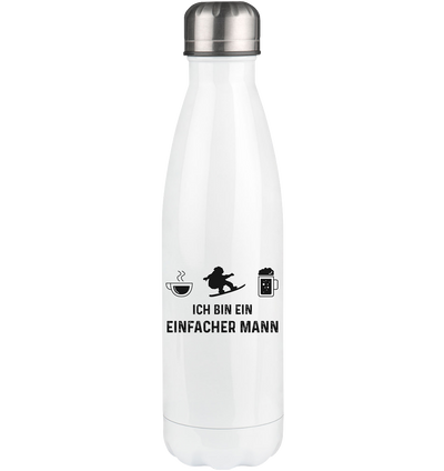 Ich Bin Ein Einfacher Mann - Edelstahl Thermosflasche snowboarden 500ml